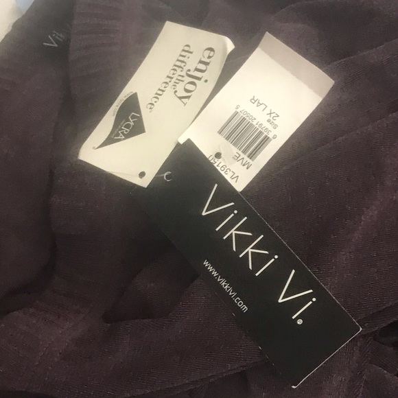 New Vikki Vi Purple Pants 2X Nordstrom made in USA - Picture 7 of 16
